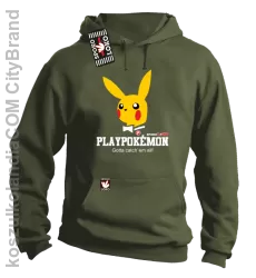 Play Pokemon - Bluza męska z kapturem khaki