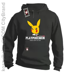 Play Pokemon - Bluza męska z kapturem szara 