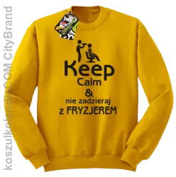 Keep Calm & Nie zadzieraj z Fryzjerem - SUSZARKA - Bluza STANDARD - Żółty