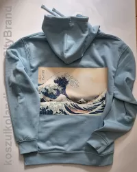 Hokusai FALA  - bluza męska z kapturem