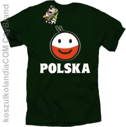 POLSKA Emotik dwukolorowy -koszulka męska butelkowa