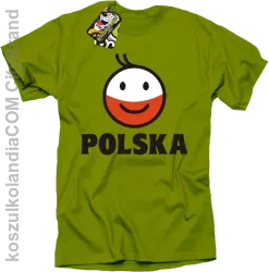 POLSKA Emotik dwukolorowy -koszulka męska kiwi