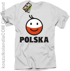 POLSKA Emotik dwukolorowy -koszulka męska biała