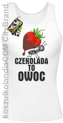 Czekolada to owoc -  Top damski biały 