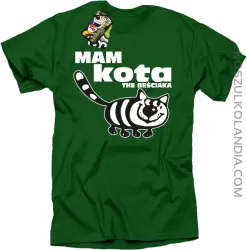 Mam kota the beściaka - Koszulka męska zielona 