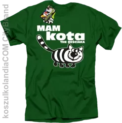 Mam kota the beściaka - Koszulka męska zielona 