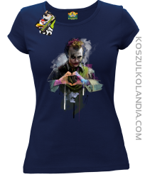 Love Joker Halloweenowy - koszulka damska granatowa