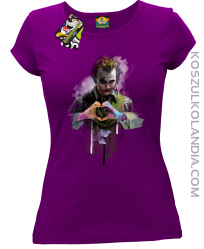 Love Joker Halloweenowy - koszulka damska fioletowa