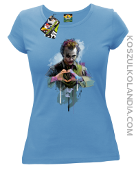 Love Joker Halloweenowy - koszulka damska błękitna