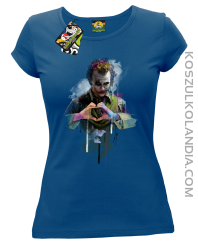 Love Joker Halloweenowy - koszulka damska niebieska