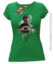 Love Joker Halloweenowy - koszulka damska zielona
