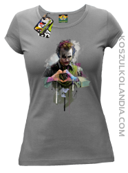 Love Joker Halloweenowy - koszulka damska szara