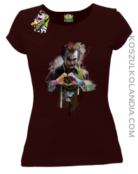 Love Joker Halloweenowy - koszulka damska brązowa