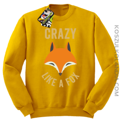 Crazy like a Fox - Bluza standard bez kaptura żółta 
