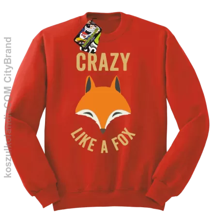 Crazy like a Fox - Bluza standard bez kaptura czerwona 