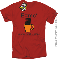 E = mc2 - Koszulka męska red