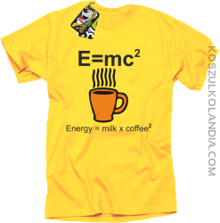 E = mc2 - Koszulka męska żółty