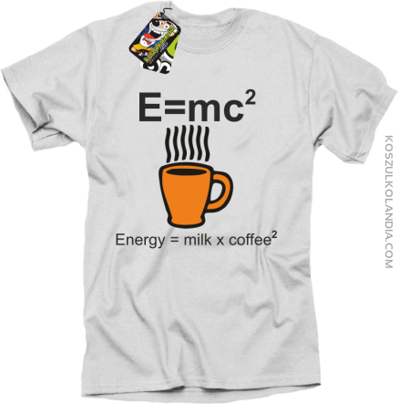 E = mc2 - Koszulka męska biała
