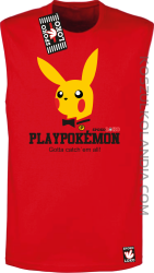 Play Pokemon - Bezrękawnik męski czerwona 