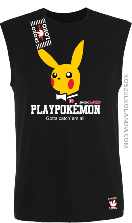 Play Pokemon - Bezrękawnik męski czarny 