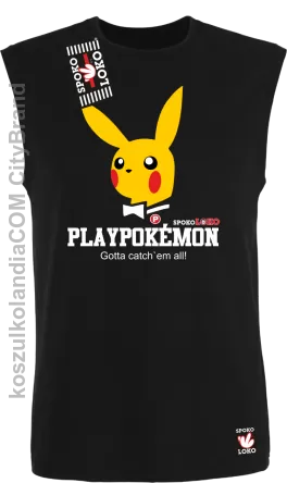 Play Pokemon - Bezrękawnik męski czarny 