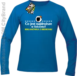 Co jest najdroższe w Seicento Reklamówka z Biedronki  - Longsleeve męski niebieska 