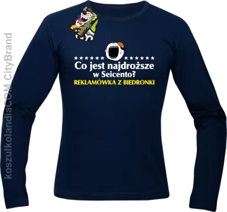 Co jest najdroższe w Seicento Reklamówka z Biedronki  - Longsleeve męski 