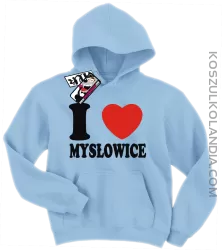 I love Mysłowice - bluza dziecięca z nadrukiem - błękitny