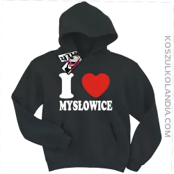 I love Mysłowice - bluza dziecięca z nadrukiem - czarny