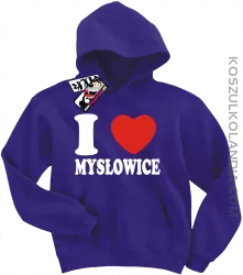 I love Mysłowice - bluza dziecięca z nadrukiem - fioletowy