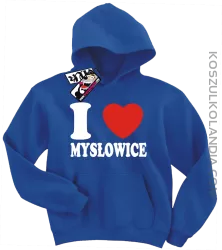 I love Mysłowice - bluza dziecięca z nadrukiem - niebieski