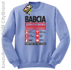 BABCIA - Jednoosobowa działalność gospodarcza - Bluza STANDARD - Błękitny