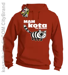 Mam kota the beściaka - Bluza z kapturem pomarańczowa 