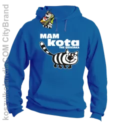 Mam kota the beściaka - Bluza z kapturem niebieska 