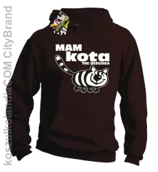 Mam kota the beściaka - Bluza z kapturem brązowa