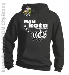 Mam kota the beściaka - Bluza z kapturem szara 