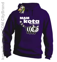 Mam kota the beściaka - Bluza z kapturem fioletowa 