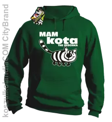 Mam kota the beściaka - Bluza z kapturem zielona 