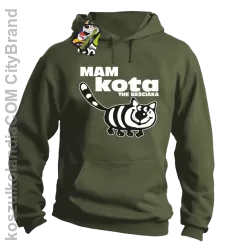 Mam kota the beściaka - Bluza z kapturem khaki 