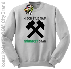 Niech żyje nam górniczy stan - Bluza męska standard bez kaptura melanż 