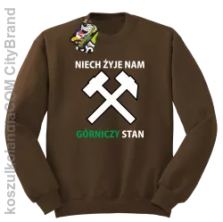 Niech żyje nam górniczy stan - Bluza męska standard bez kaptura brąz 