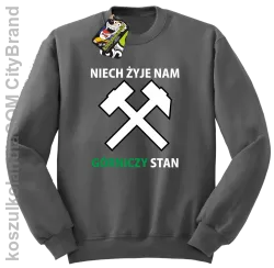 Niech żyje nam górniczy stan - Bluza męska standard bez kaptura szara 