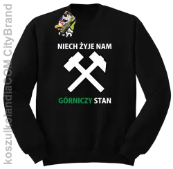 Niech żyje nam górniczy stan - Bluza męska standard bez kaptura czarna 