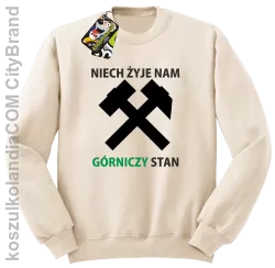 Niech żyje nam górniczy stan - Bluza męska standard bez kaptura beżowa 