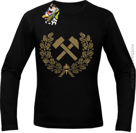 Pyrlik i żelazko znak górniczy herb górnictwa - Longsleeve męski