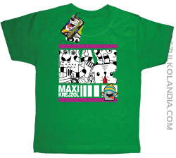 MAXI Krejzol Freaky Cartoon Red Doggy - Koszulka dziecięca zielona 