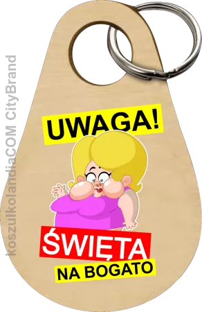 UWAGA Święta na Bogato Różowa Dżoana - Breloczek 