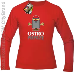 OSTRO pieprzę - Longsleeve męski czerwony 