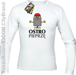 vOSTRO pieprzę - Longsleeve męski biały 
