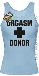 Orgasm Donor - Top damski błękitny 